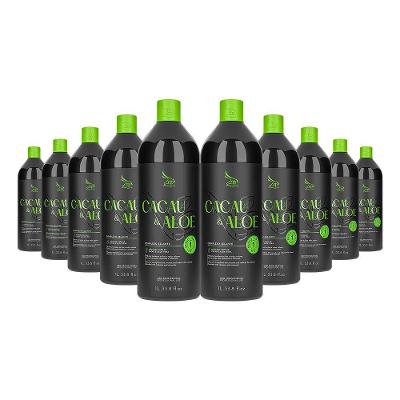 Kit 10 Escovas Progressivas Zap Cacau & Aloe Vera Passo Único 1 Litro