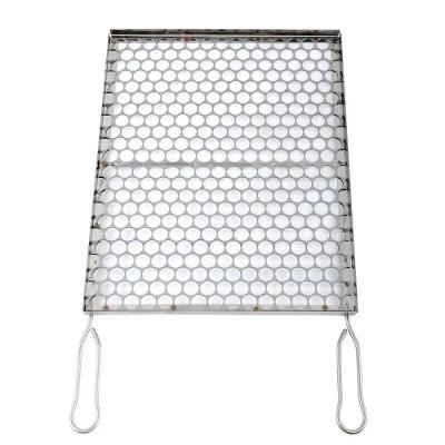 Grelha Tela Inox Cabo Em Alumínio Lobo Churrasqueiras Medida 60x40