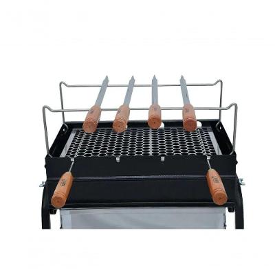 Churrasqueira Lobo Arizona Manual Com Braseiro Em Inox + 4 Espetos Manuais + Grelha