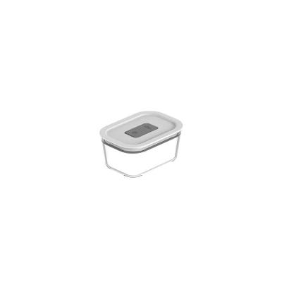 Pote Vidro Hermético Fresh Lock Branco Fechado 370ml
