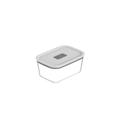 Pote Vidro Hermético Fresh Lock Branco Fechado 1,2l