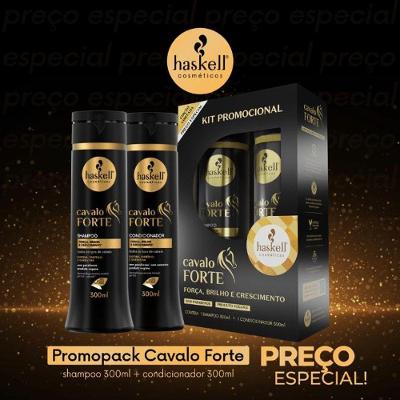 Promopack Para Crescimento E Reconstrução Haskell Cavalo Forte 300ml