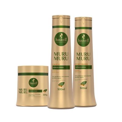 Kit Shampoo Condicionador E Máscara Para Nutrição E Recuperação Haskell Murumuru 500ml