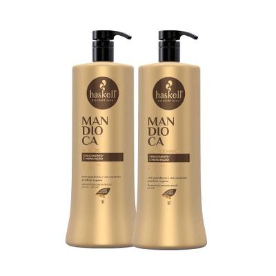 Kit Shampoo E Condicionador Hidratação E Fortalecimento Haskell Mandioca 1000ml