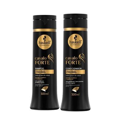 Kit Shampoo E Condicionador Para Crescimento E Hidratação Haskell Cavalo Forte 300ml