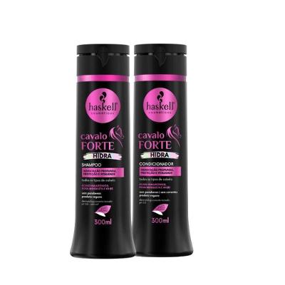 Kit Shampoo E Condicionador Hidratação E Crescimento Cavalo Forte Hidra Haskell 300ml