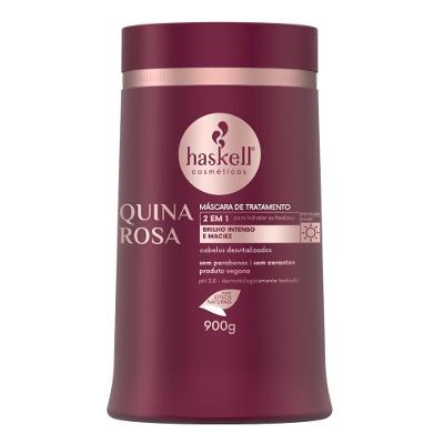 Máscara Quina Rosa Brilho Intenso E Maciez Haskell 900g