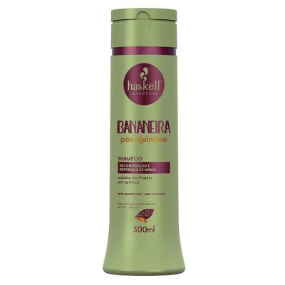 Shampoo Bananeira Pós Química Cabelos Danificados Haskell 300ml