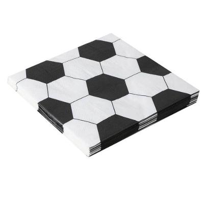 Guardanapo Folha Dupla Estampado 24x24cm Bola Futebol - 20 Un