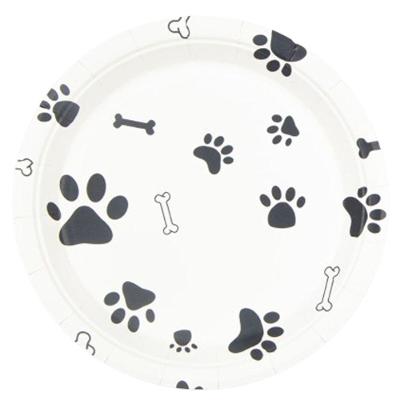 Prato De Papel 18cm Patinhas - 10 Un