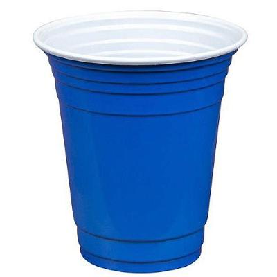 Copo Descartável Estilo Americano 360ml Azul - 10 Un