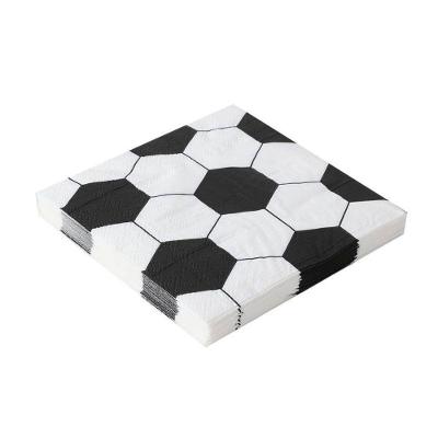Guardanapo Folha Dupla Estampado 32x32cm Bola Futebol - 20 Un
