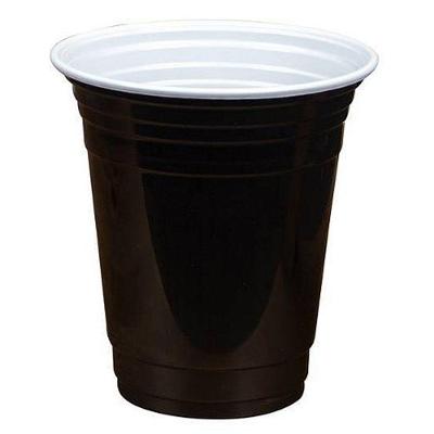 Copo Descartável Estilo Americano 360ml Preto - 10 Un