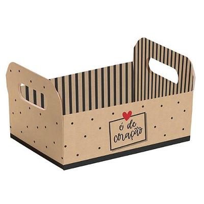 Kit Caixote De Cartão é De Coração P 16x10,5x4,5cm - 10 Un