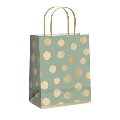 Kit Sacola De Papel Big Ball M 26x19,5x9,5cm Sálvia - 10 Un