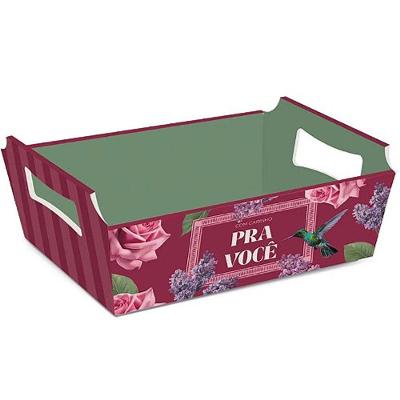 Kit Cesta De Cartão Brigitte Mg 27x18,5x9,5cm - 10 Un