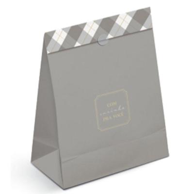 Kit Saco De Papel Para Presente M 27x19,5x9,5cm Trevor - 10 Un