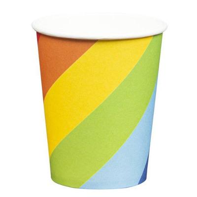 Copo De Papel 270ml Arco-íris - 10 Un
