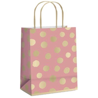 Kit Sacola De Papel Big Ball M 26x19,5x9,5cm Rosa Queimado - 10 Un