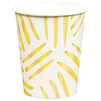 Copo De Papel 270ml Estampa Dourada - 10 Un