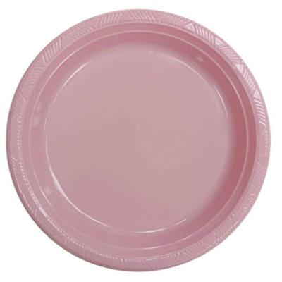 Prato Plástico Happy Line 15cm Rosa Bebê - 8 Un