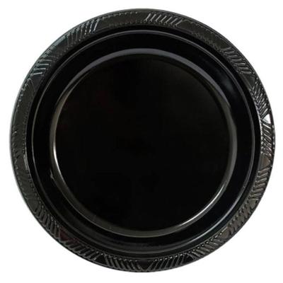 Prato Plástico Happy Line 15cm Preto - 8 Un