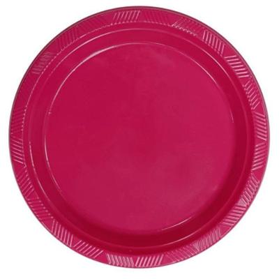 Prato Plástico Happy Line 15cm Pink - 8 Un