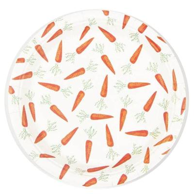 Prato De Papel 18cm Páscoa Cenourinhas - 10 Un