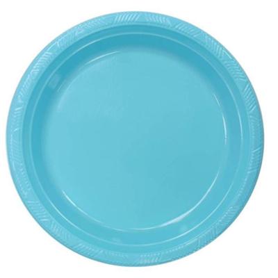 Prato Plástico Happy Line 15cm Azul Bebê - 8 Un