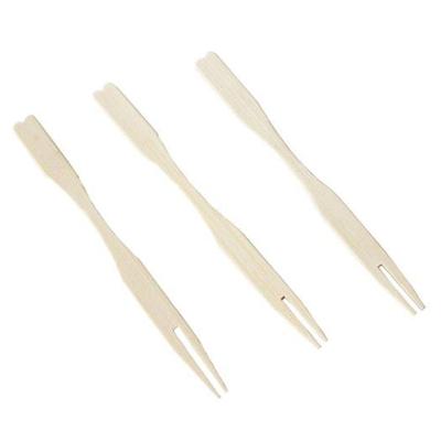Palito Mini Garfo Em Bambu Para Petiscos 9cm - 50 Un