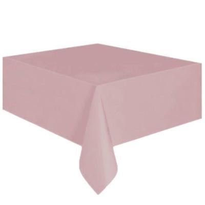 Toalha De Mesa Plástica Happy Line 1,37x1,77 Metros Rosa Bebê - 1 Un