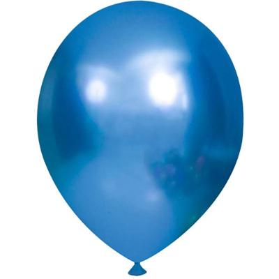 Balão Cromado Redondo 5 Liso Azul - 25 Un