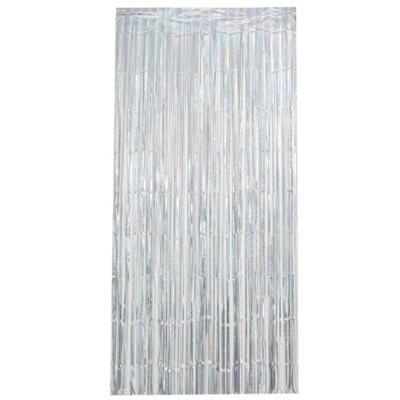 Cortina Metalizada Holográfica 100x200cm Prata - 1 Un