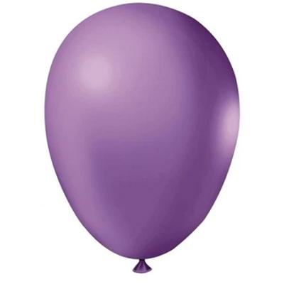 Balão Látex Tradicional Redondo 5 Liso Lilás - 50 Un