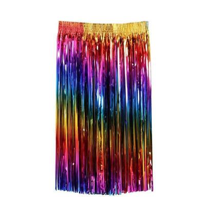 Saia Havaiana Carnaval Metalizada 60cm Colorida - 1 Un
