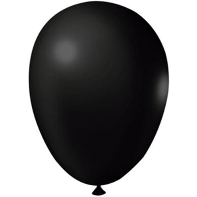 Balão Látex Tradicional Redondo 5 Liso Preto - 50 Un