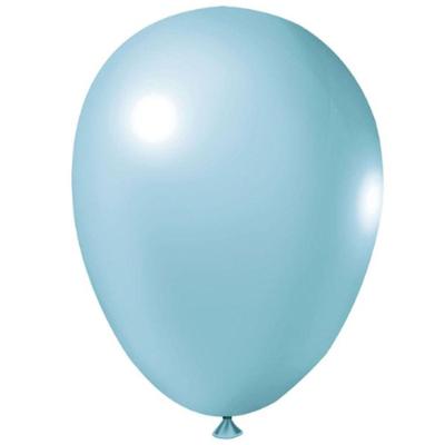 Balão Látex Tradicional Redondo 5 Liso Azul Claro - 50 Un