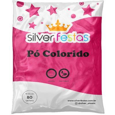 Pó Colorido 80g Pink - 1 Un