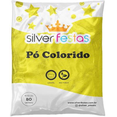 Pó Colorido 80g Amarelo - 1 Un