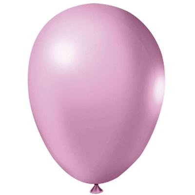 Balão Látex Tradicional Redondo 5 Liso Rosa - 50 Un
