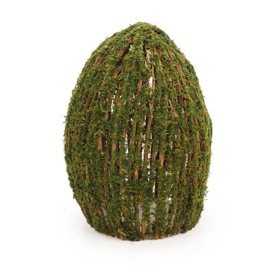 Ovo Decorativo De Tecido Grama Verde Mesh 30x15x15cm - 2 Un