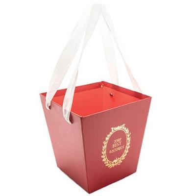 Caixa Quadrada Alta Liso 13x17x18cm Vermelho Cereja - 1 Un
