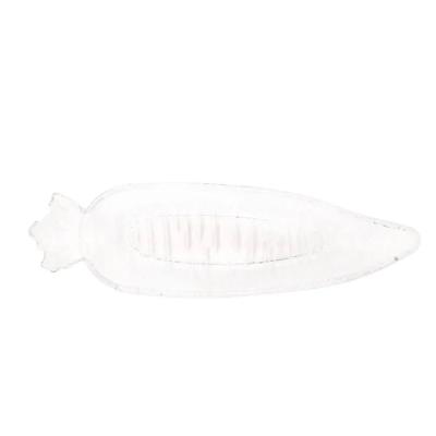 Petisqueira Decorativa Cenoura Incolor Glass 3,5x7,5x26cm - 1 Un
