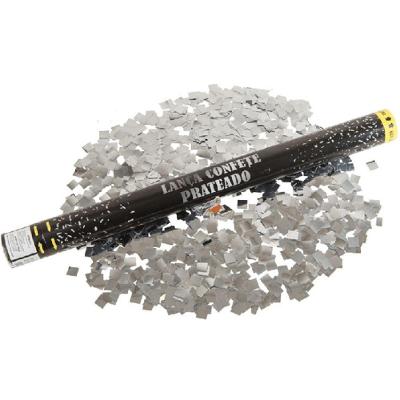 Lança Confete 60cm Prateado - 1 Un