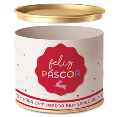Lata Para Ovo Rígida 500g Páscoa Feelings Composê 12,5x22cm - 12 Un