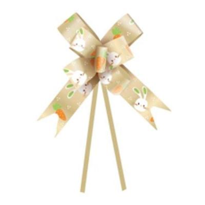 Laço Pronto Estampado Vida De Coelho Ouro 23mm - 10 Un