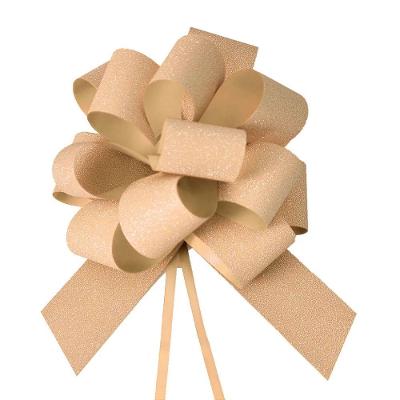 Laço Pronto Glitter 18mm Liso Nude - 10 Un