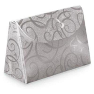 Kit Mini Caixa Bag Glamour Prata G 9x4x6,5cm - 100 Un