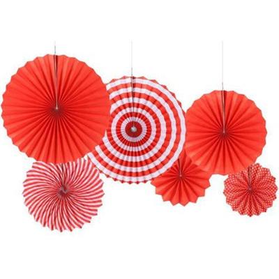 Kit Enfeite De Papel Composê Vermelho - 6 Peças