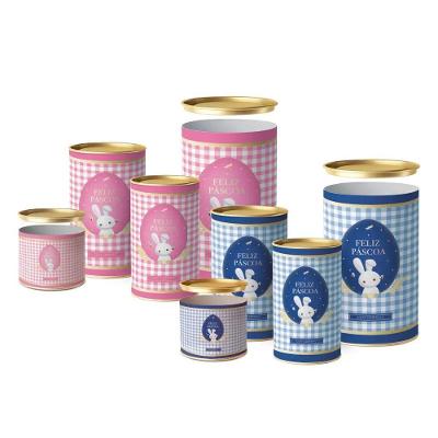 Lata Para Doces Rígida Contos De Páscoa Composê 10x7cm - 12 Un